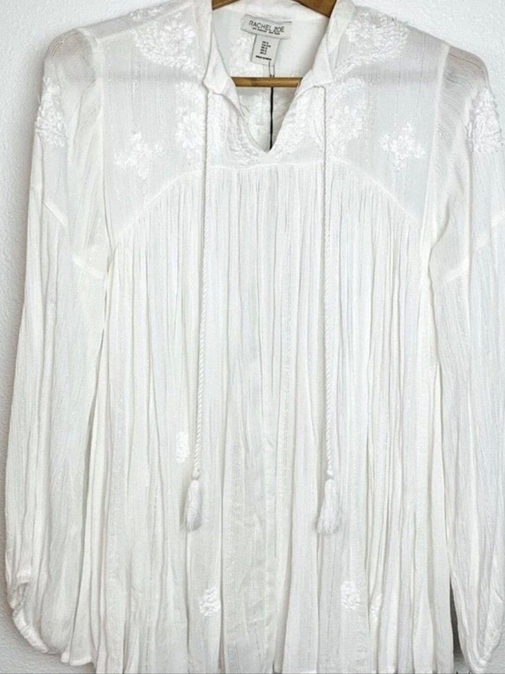 NWT RACHEL ZOE BOHO SUPERCUTE EMBROIDERED BLOUSE! - Picture 2 of 4